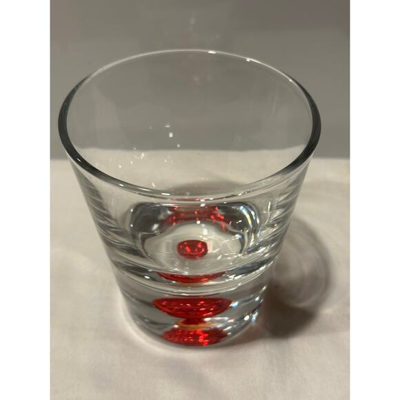 Whiskey Old Fashioned Cocktail Glass Low Ball Cherry Red Drop Controlled Bubble - Picture 7 of 7
